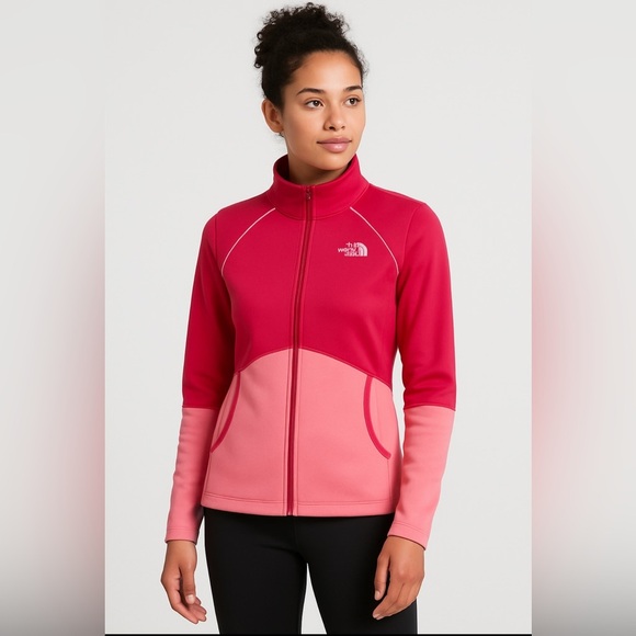The North Face Womens Cinder 100 Jacket Full Zip Red Pink NWOT - Picture 1 of 7